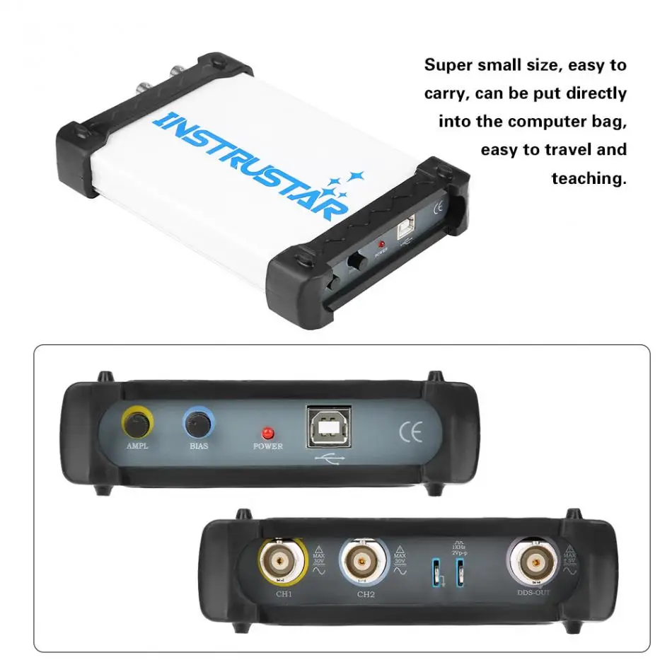 INSTRUSTAR ISDS205B USB Виртуальный осциллограф 20 м генератор сигналов анализатор спектра регистратор данных мультиметр комплект