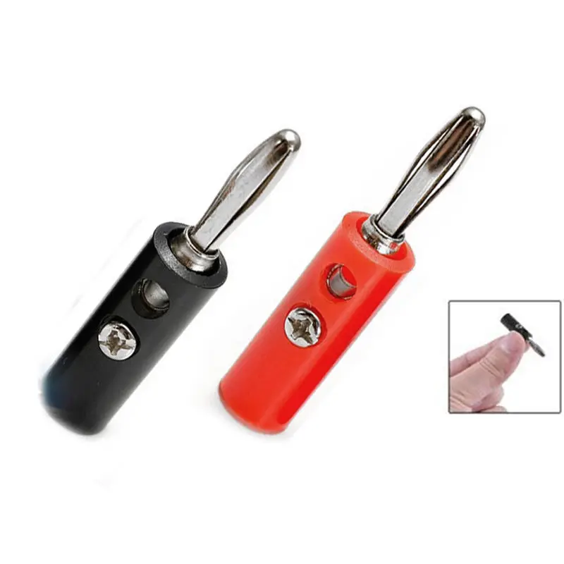 100 шт. 4 мм разъем типа &quotбанан&quot головка винта черный и красный цвет |