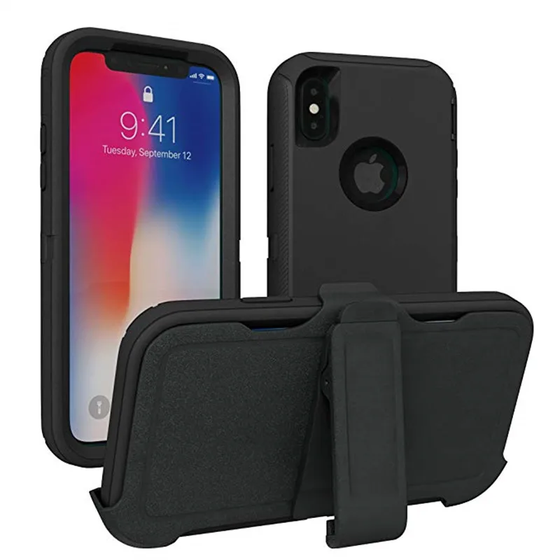Защитный противоударный чехол Aqua для iPhone X, XS, MAX, XR, 6, 6 S, 7, 8 Plus, 11 Pro, Max, чехол-кобура с зажимом для ремня, защитный чехол