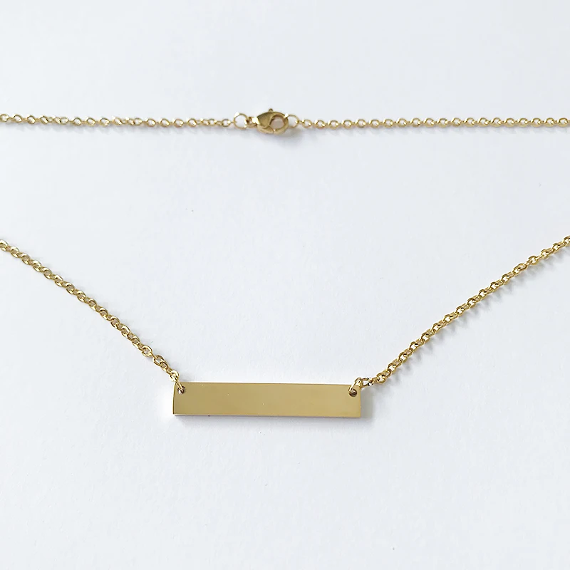 Ожерелье из нержавеющей стали 100% с пустым стержнем металлическая пластина 35 мм