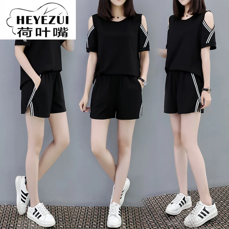 Свободный размер Короткие штаны с короткими рукавами два предмета большой