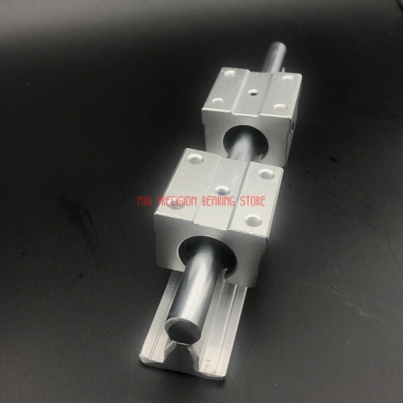 Cnc фрезерные детали AXK 2 шт. Sbr10 L 500 мм линейная рельсовая Опора с 4 Sbr10uu направляющая