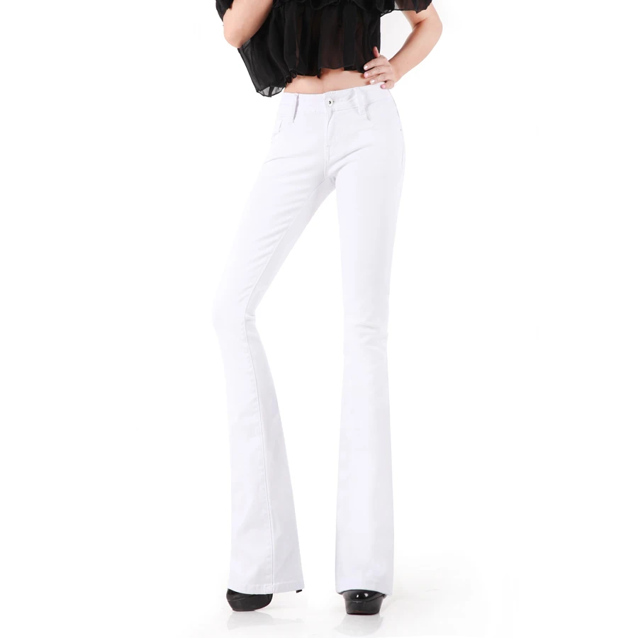 Женские расклешенные брюки с низкой талией повседневные штаны больших размеров