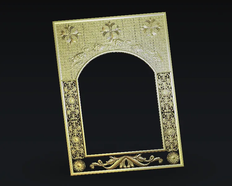 

digital frame decor stl model for cnc in STL file format STL F112