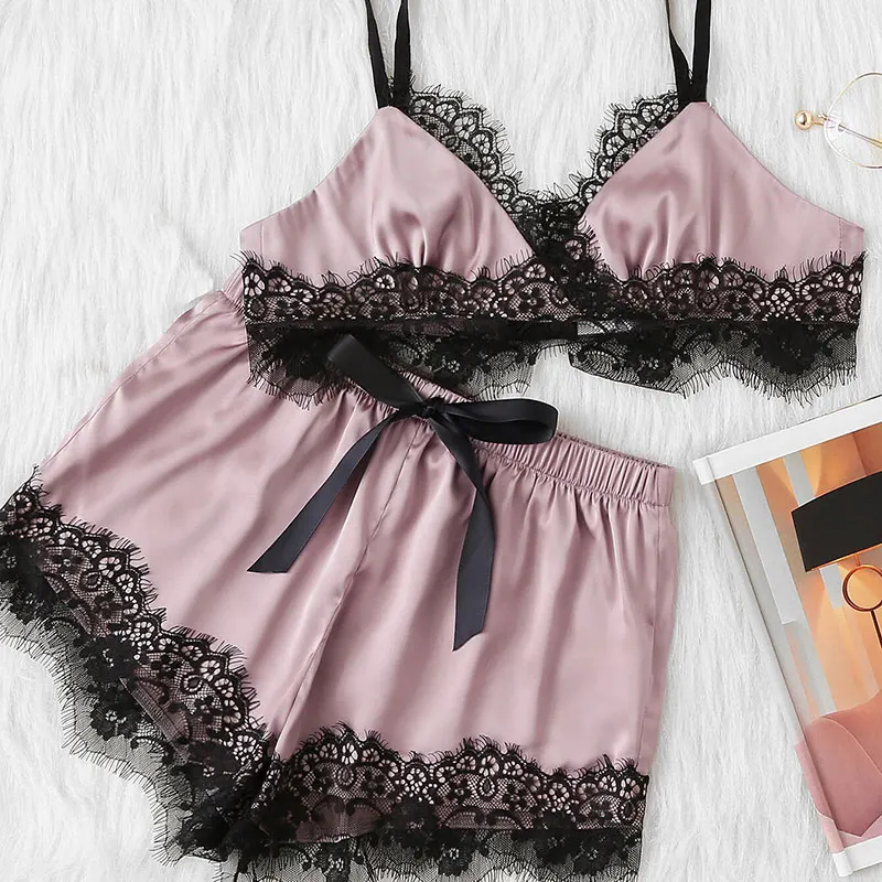 Взрыв пижамы ресницы кружева Моделирование Шелковые ночная рубашка больших