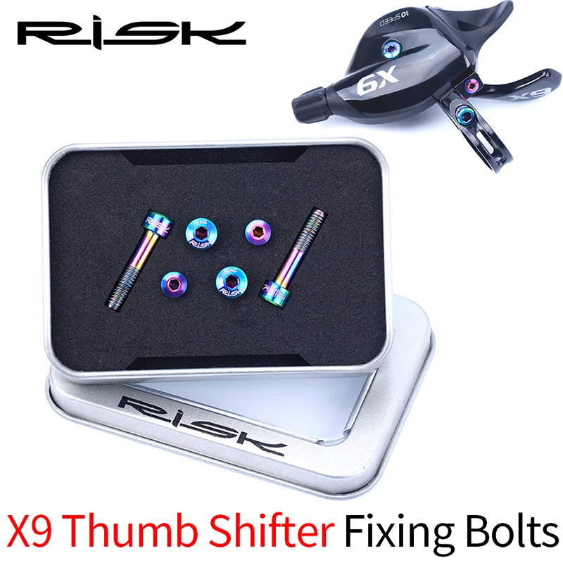 

RISK 6pcs Titanium Alloy SRAM Derailleur Lever Fixing Screws Bicycle Fixing Bolts for GX/GX Eagle/X9/X01/X01 Eagle/XX1 Eagle/XX1