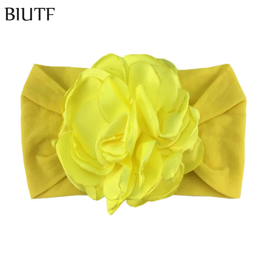 6-yellow 20 шт./лот Великолепная Широкая мягкая эластичная нейлоновая повязка на голову с 9 см матовая атласная цветок дети Душ вечерние Головные уборы 21 однотонные Цвет HB091 - Цвет: 6-yellow