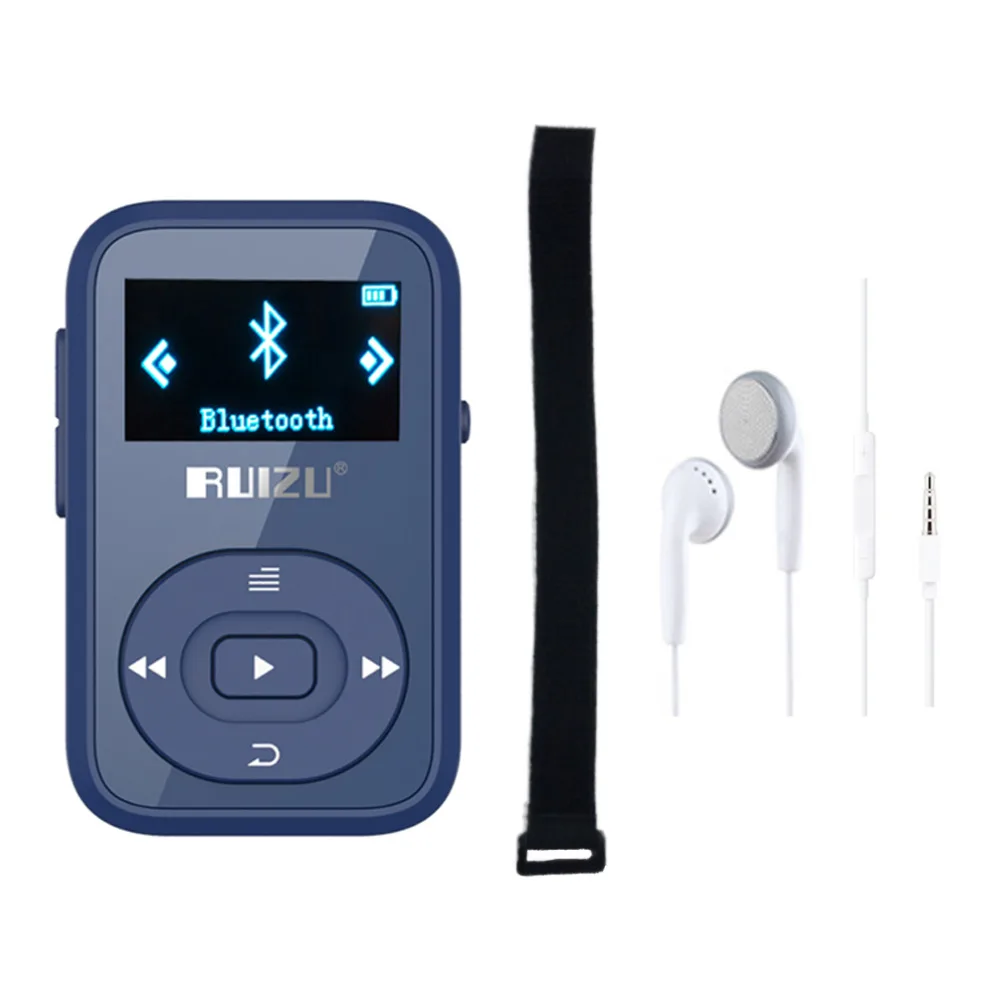 Bluetooth MP3 плеер RUIZU X26 с клипсой 8 ГБ спортивный музыкальный экраном диктофон FM радио