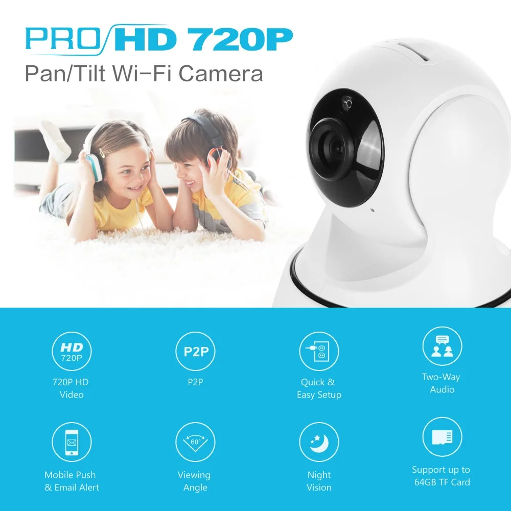 ANNKE 720 P беспроводной безопасности IP камера pt IR-Cut ночное видение аудио запись