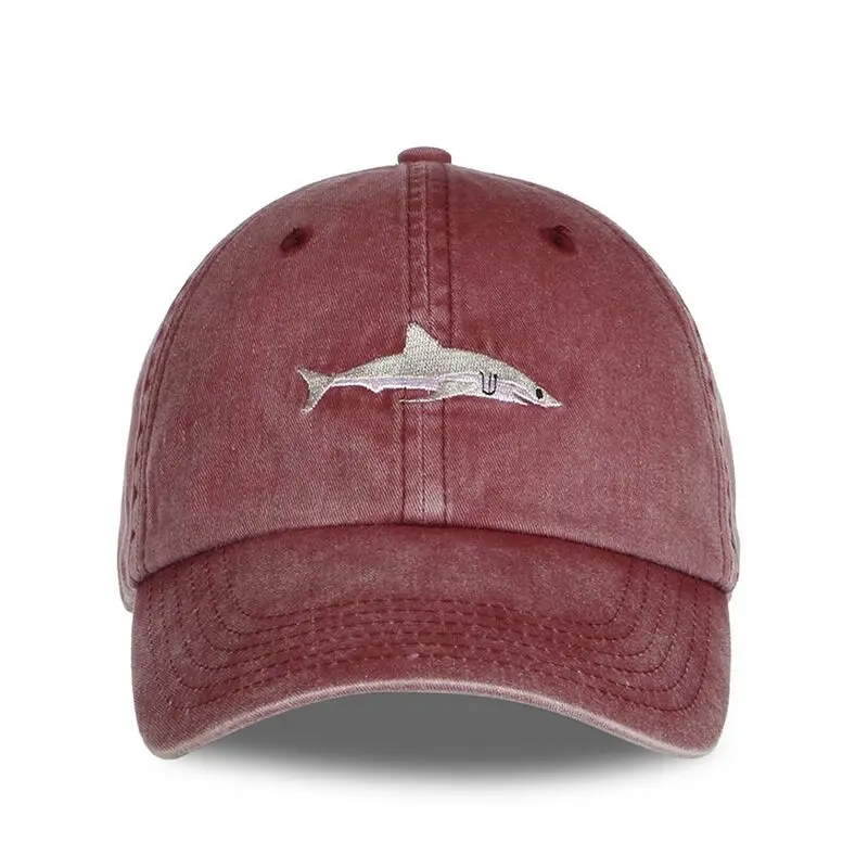 2018New 100% хлопок мыть casquette бейсболки Для мужчин головные уборы Акула вышивка папа