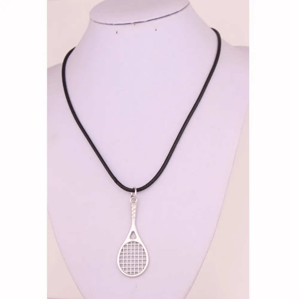 Прямая поставка 1 шт. аксессуары для тенниса с кожаной цепью 18 дюймов ожерелье из
