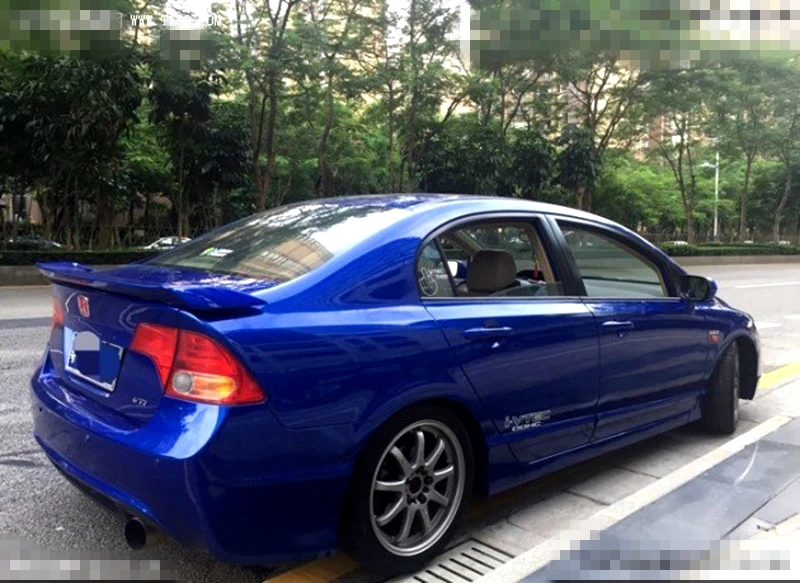 Для Honda Civic 2006 2007 2008 2009 2010 2011 задний багажник спойлер Высокое качество ABS Пластик грунтовка Цвет автомобильное украшение в виде хвостового крыла