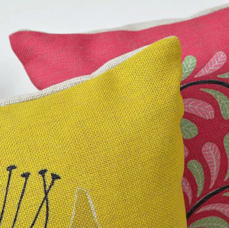 Простая хлопковая Подушка одуванчика с английским алфавитом квадратный Декор