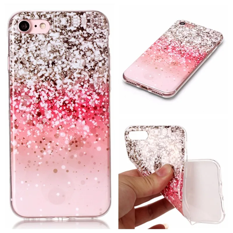 Falling Sakura Color Changing Wave Point Phone Case For iPhone X XR XS MAX 6 6S 7 8 Plus Cases Luxury Soft TPU Cover Funda |