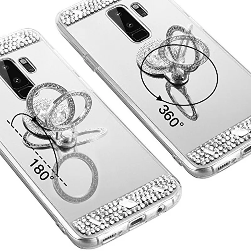 Зеркало заднего вида для телефона с бумажником и крышка Samsung Galaxy A40 S9 S8 плюс S10 5G S10e
