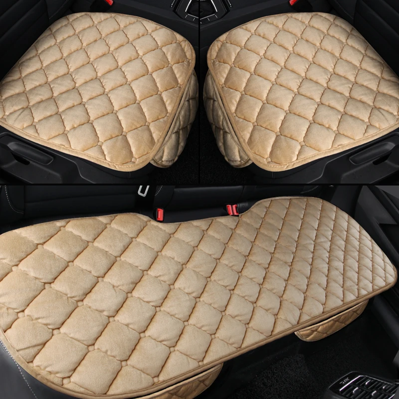 Льняная ткань чехол для сиденья автомобиля четыре сезона Передняя Задняя