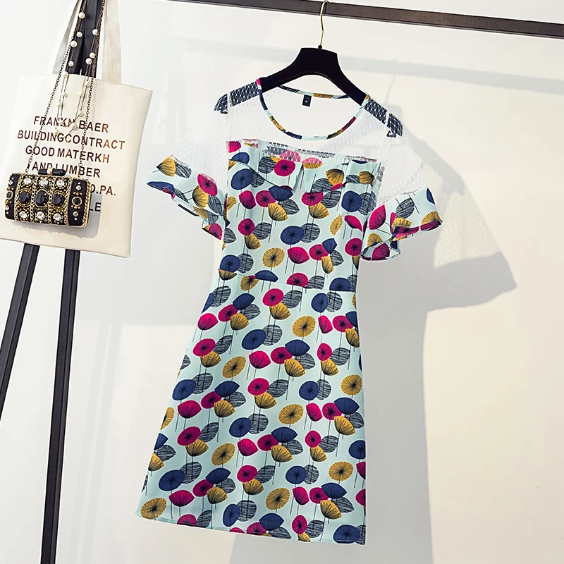 

Big Fat Mm Lace Stitching Dress