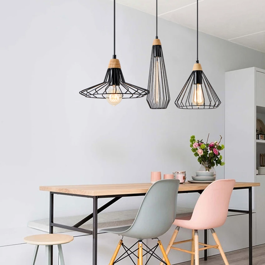 Modrn LED кухня столовая Бар подвесные светильники черный белый спальня гостиная