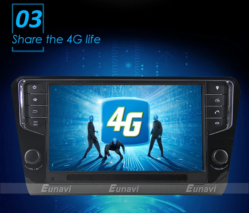 Eunavi 9 ''1 Din Android 9,0 автомобильный Радио gps навигация 4G ram для Volkswagen Skoda Octavia 3g wifi bleutooth