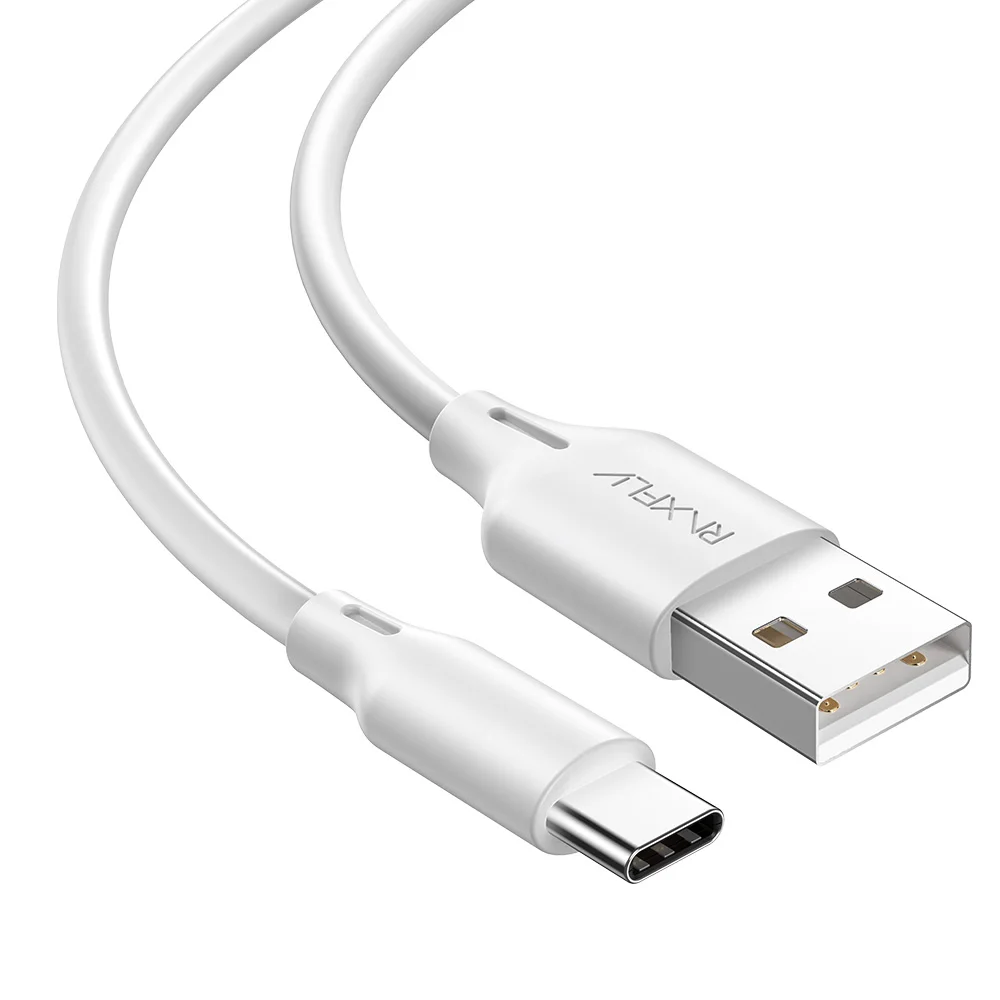 White USB raxfly type-C кабель для samsung S9 S8 быстрая Синхронизация данных USB-C провод для зарядки телефона USB шнур для зарядного устройства для Xiaomi Mi9 Redmi Note 7 - Цвет: White