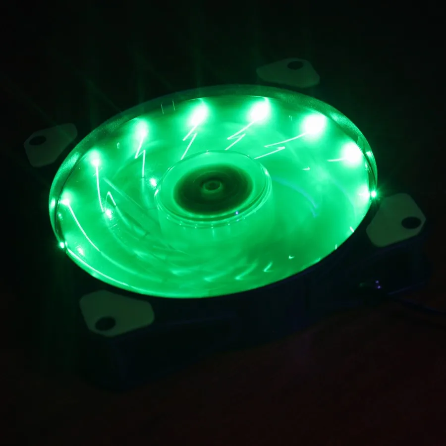 Gdstime 1 шт. 120 мм x 25 мм 12 V 3pin отложным воротником 4Pin светодиодный вентилятор синего цвета с пятнадцать лампочек кулер для PC чехол Вентилятор охлаждения 12025 s