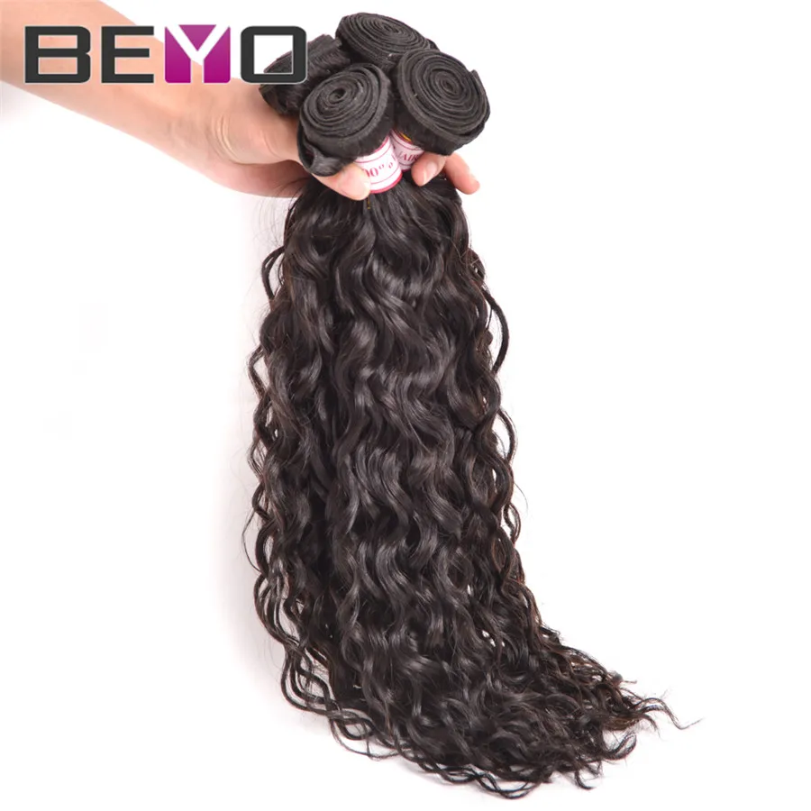 8A Malaysian Virgin Hair Natural Wave 4 Bundles Top Curly Mink Human Weave |