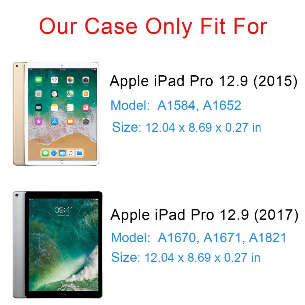 Чехол для Apple iPad Pro 12 9 модель 2015/2017 вращающаяся на 360 градусов подставка кожаный