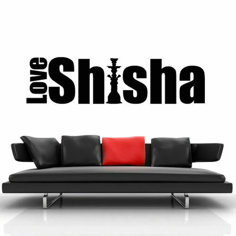 Стикер на стену, кальян, кальян, магазин, наклейки на окна, Shisha Lounge, расслабляющий бар, домашний декор, домашние указатели на двери N167