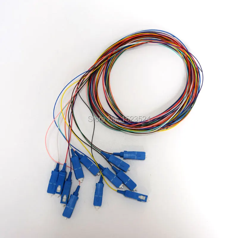 Free Shipping 2pcs/lot 12 Cores 12F SC UPC 1.5M Singlemode SC/UPC Fiber Optic Pigtail | Мобильные телефоны и аксессуары
