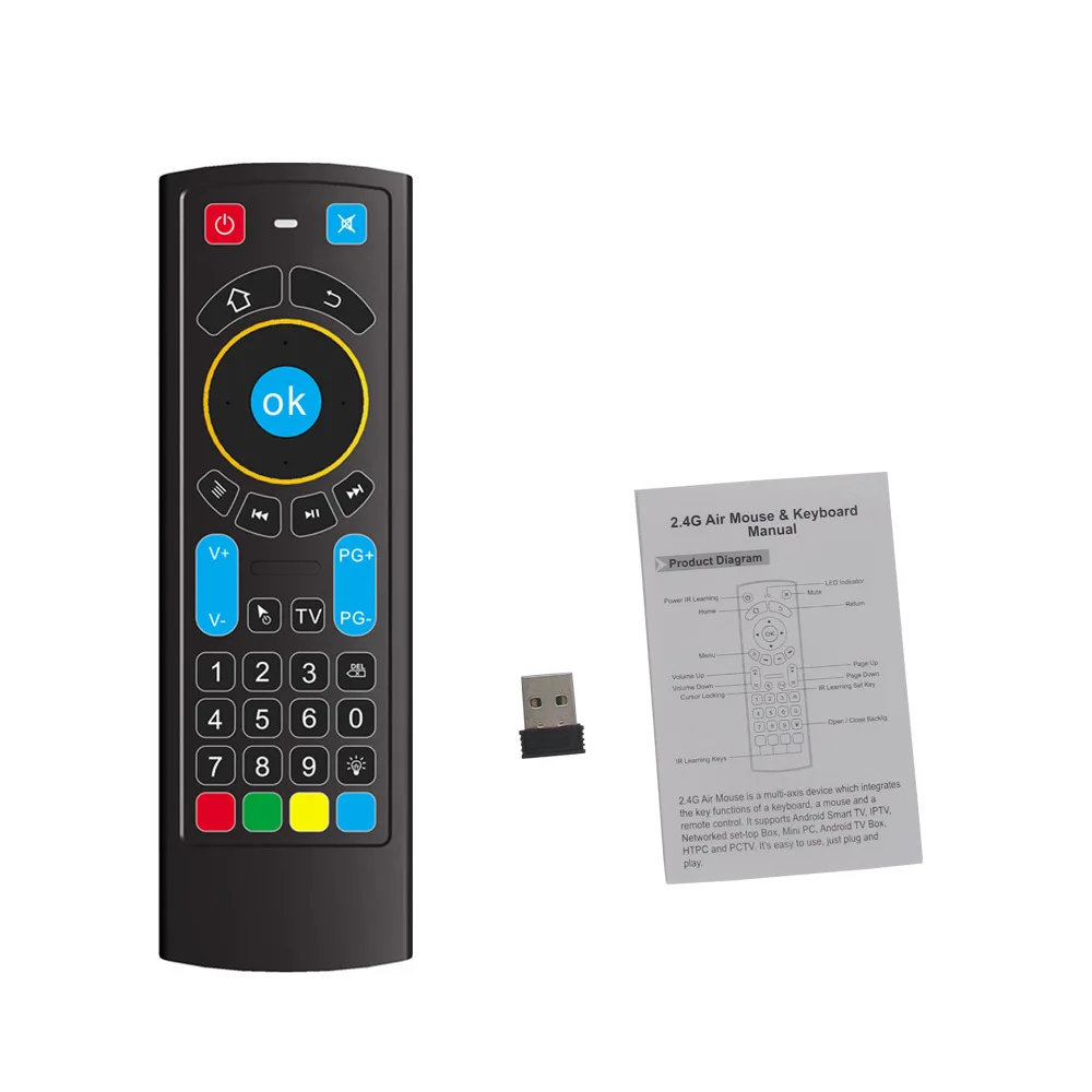 Беспроводная мини-клавиатура с дистанционным управлением 2 4G Air mouse IR Learning BT 3 0 для
