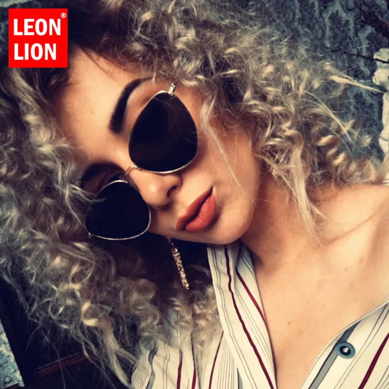 LeonLion 2021 винтажные металлические кошачьи очки женские ретро классические уличные