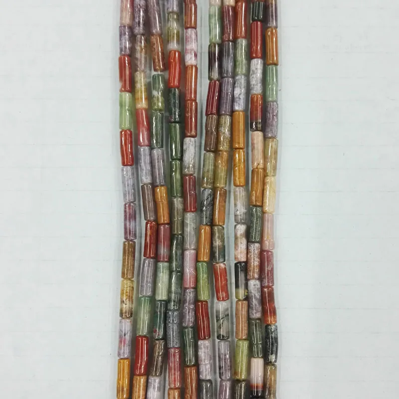 Модные бусины из натурального оникса в форме трубки Индии для изготовления