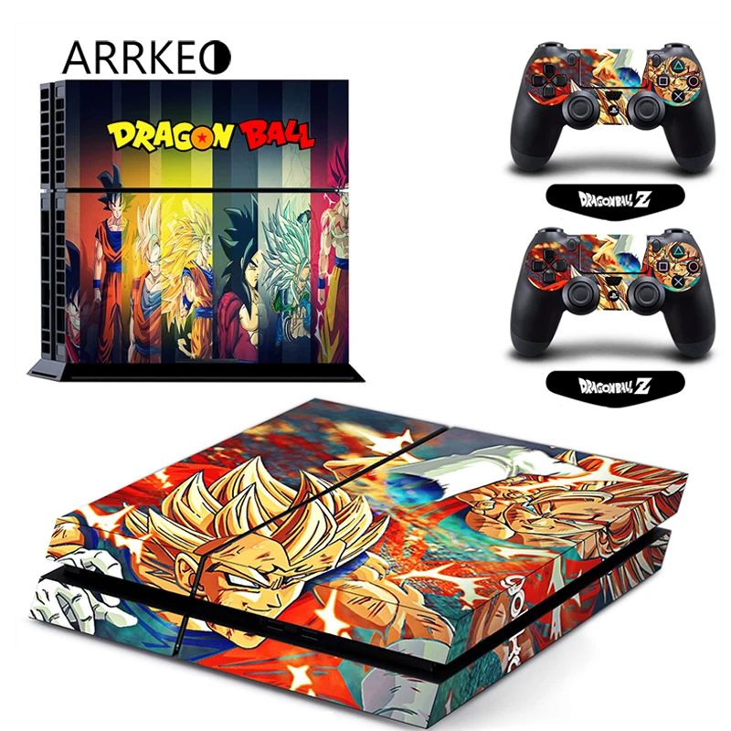 ARRKEO Dragon Ball Супер Saiyan винил Обложка Наклейка PS4 кожи Стикеры для sony Игровые приставки 4 консоли и 2 контроллера аксессуары