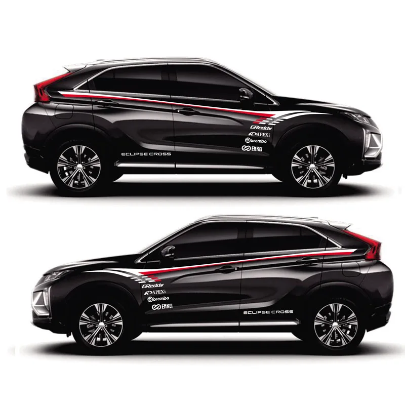 World Datong автомобильные наклейки для Mitsubishi ECLIPSE CROSS Pajero Outlander Zinger Eclipse с обеих сторон, спортивные авто наклейки