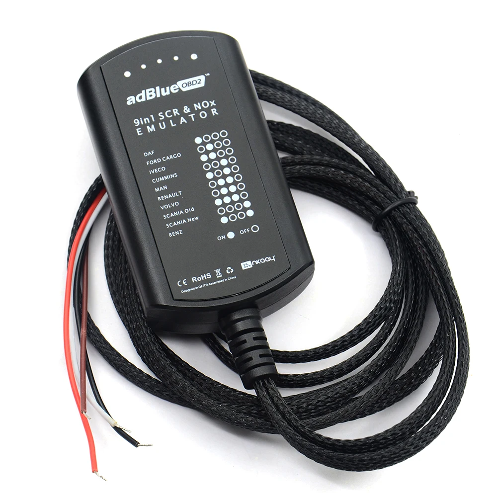 Adblue 9в1 полный чип 9 в 1 грузовики AdBlue Эмулятор 9в1 AdBlue Эмулятор Коробка AdBlueOBD2 SCR& NOX коробка работает Евро 4 и 5 Ad синий