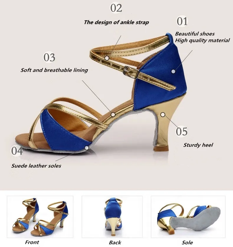 Латинский танец на каблук 7 см Сальса Танго танцевальная женская обувь Zapatos De Baile Latino Mujer 805