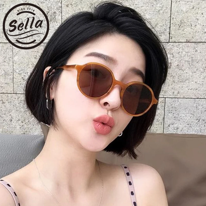 Sella Новое поступление женские модные большие круглые солнцезащитные очки