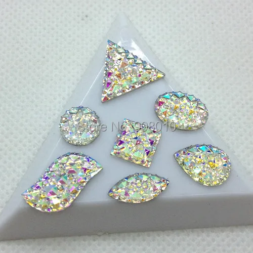 100 шт формы смешивания смешанные размеры кристалл AB цвет блестящие акриловые