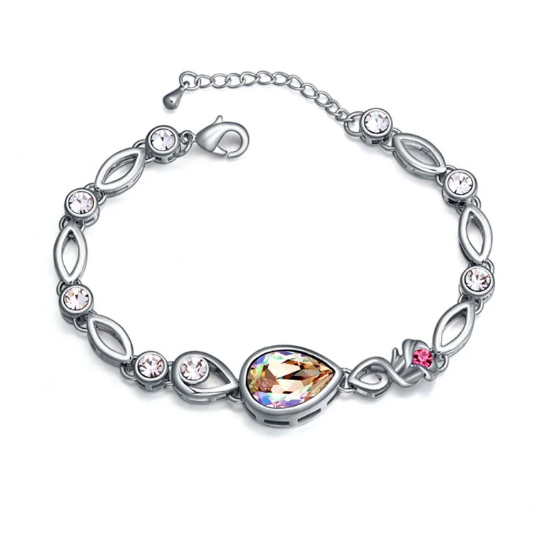 Высококачественный Браслет Pulseras украшения подлинные кристаллы от Swarovski Bijoux