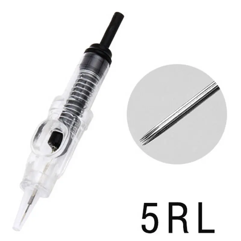 50pcs 5RL Инструмент для перманентного макияжа пистолет для татуажа бровей Макияж для губ Ротари Машина татуировки швейцарский моторная ручка пистолет с 1/3/5/7 RL иглы - Цвет: 50pcs 5RL