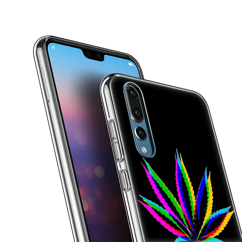 Abstractionism Art high weed Luxury Silicone Phone Case for Huawei P30 P20 Pro P10 P9 P8 Lite P Smart Z Plus NOVA 3 3i