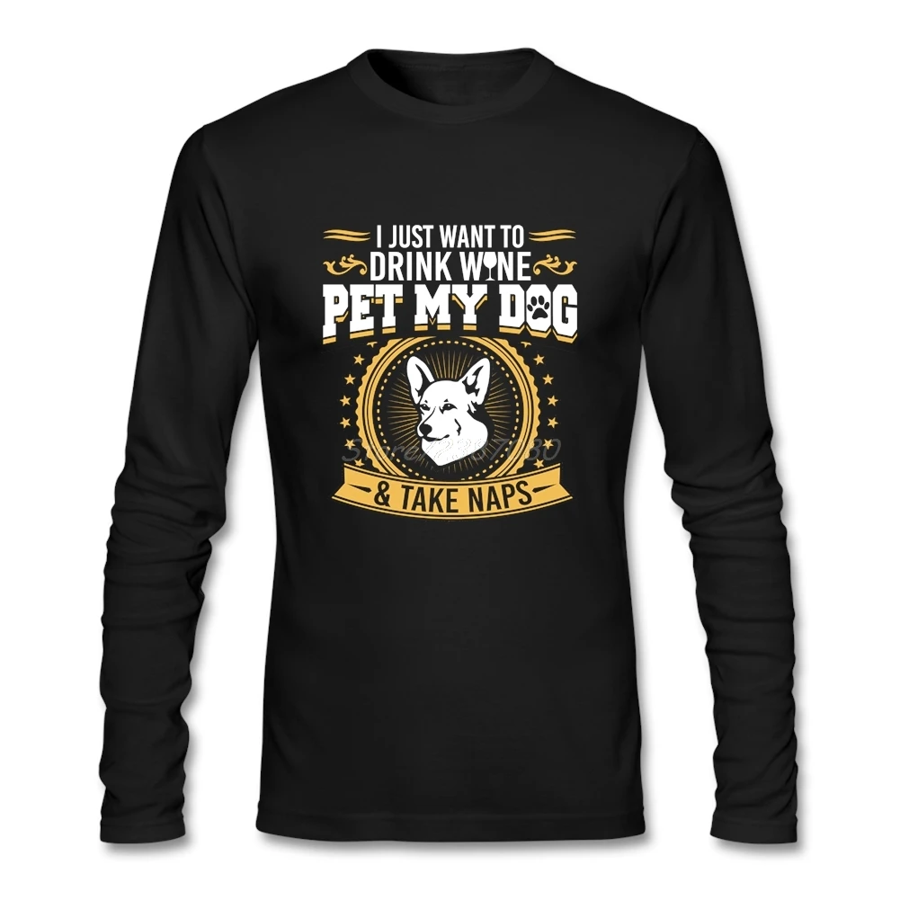 Вельш корги Pet Моя собака футболка хлопковая рубашка с длинными рукавами и