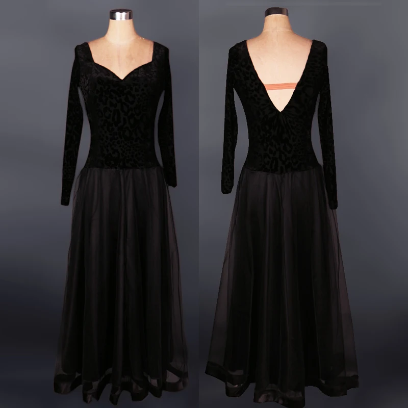 

Бальные Танцевальный костюм старший модные бархатные платья для бальных танцев для женщин для участия в конкурсах бального танца Костюм пл...