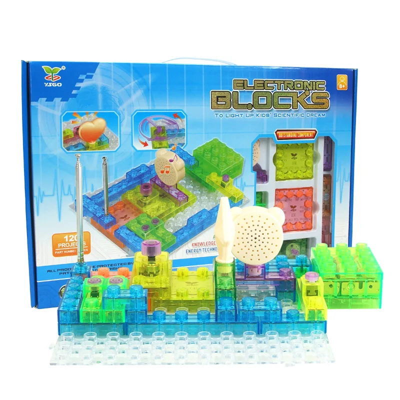 44 шт. Детский конструктор электронные схемы|building blocks|light bricktoys educational |