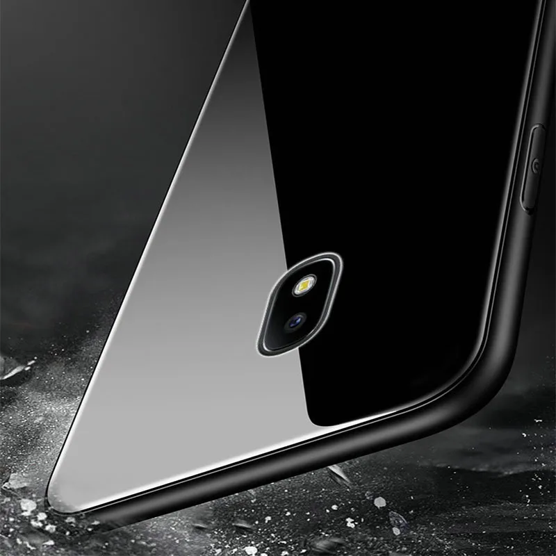 YueTuo стеклянный зеркальный чехол для Samsung Galaxy J3 J5 J7 2017 года j330 j530 j730 силиконовый