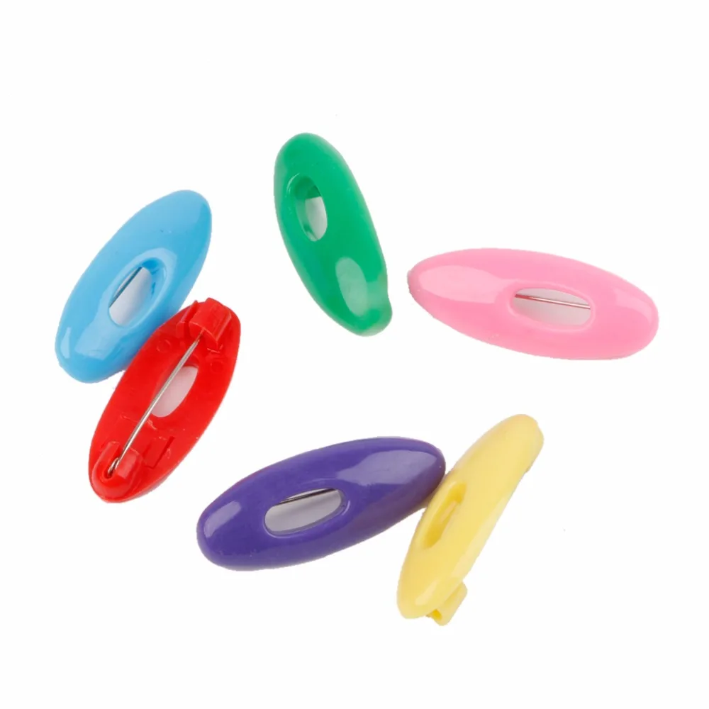 

6PCS Muslim Hijab Pins Islamic Scarf Safety Round Enamel Pin Brooch For Women Plastic Scarf Pin Brooches