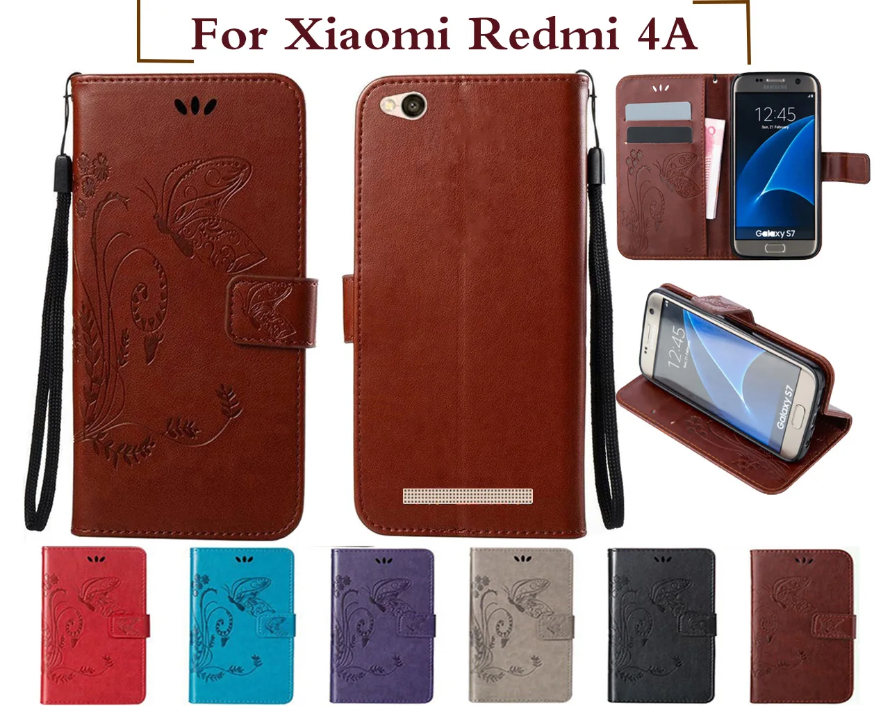 Горячая распродажа! Чехол книжка для Ksiomi Xiaomi Redmi 3S 4A 5A 5 Plus Note 4 4X Pro Mi A1 5X 6 Mi5 Mi6X чехол