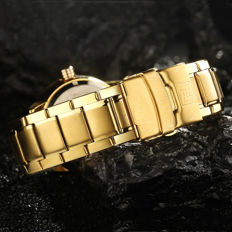 NAVIFORCE Men Gold Watch 3ATM Waterproof Quartz Watches Men's Golden Full Steel Clock Date Luxury Wristwatch Relogio Masculino | Наручные