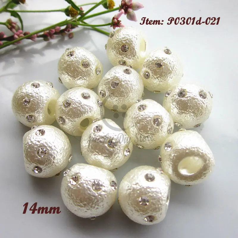 10 шт. декоративные жемчужины со стразами 14 мм|Пуговицы| |