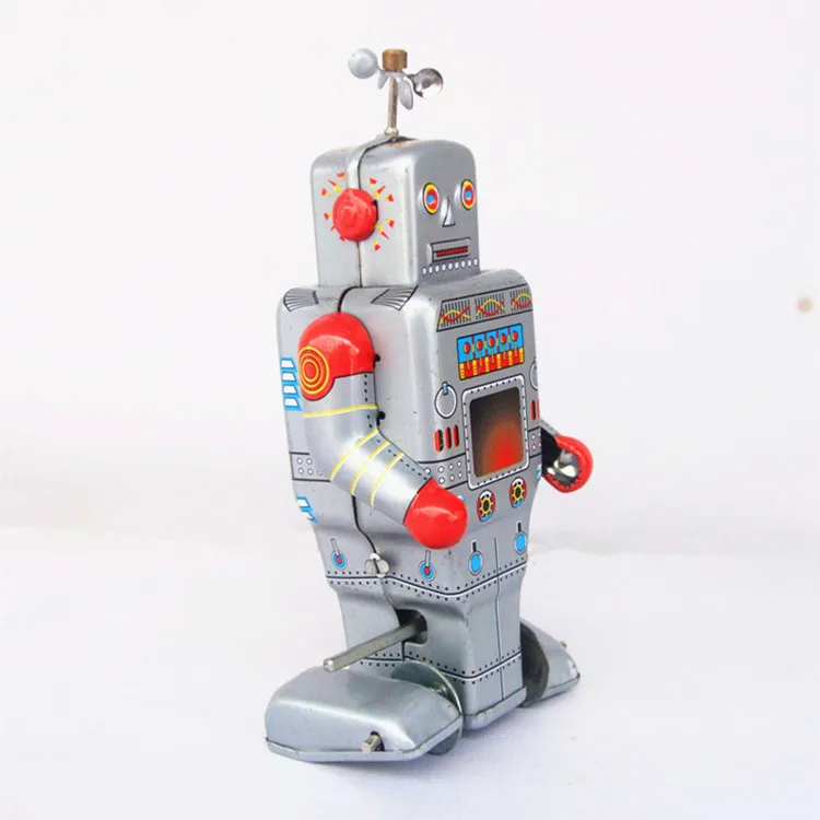 Оловянные игрушки в античном стиле роботы заводные для детей домашний декор